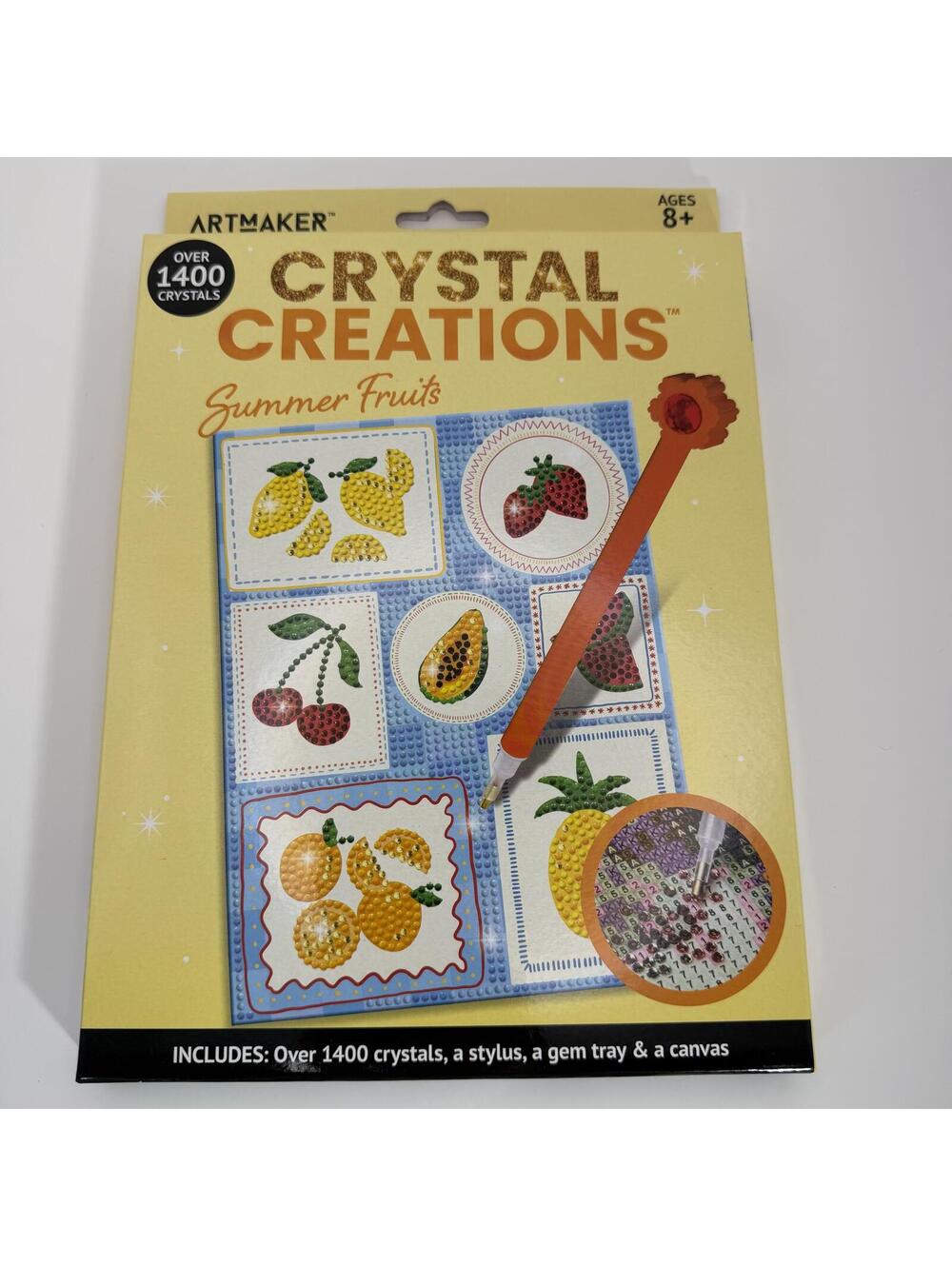 ArtMaker Crystal Creations Summer Fruit Diamond Painting Craft Kit 1400+ Gems
